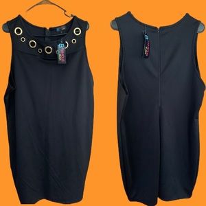 Black dress with gold detail